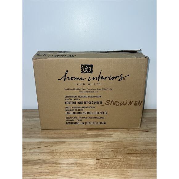 2002 Home Interior Resin Snow Friends Snowmen Figurines Christmas Set Of 3 - Picture 3 of 11